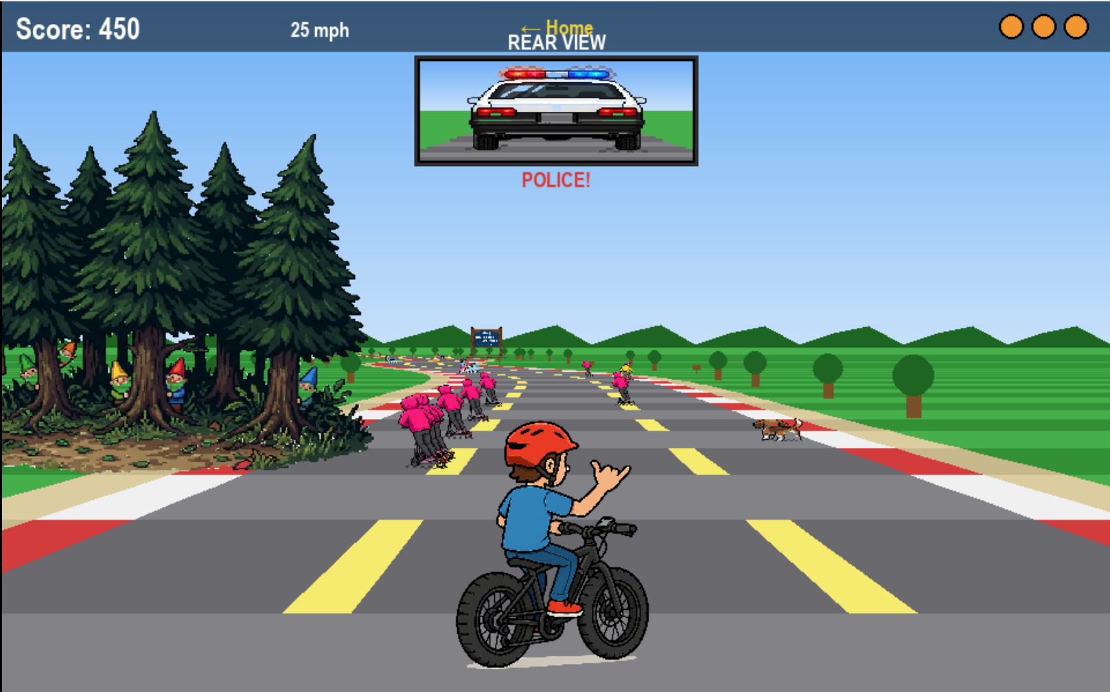WheelieKid — Reverse-Camera Pseudo-3D Racer screenshot 2